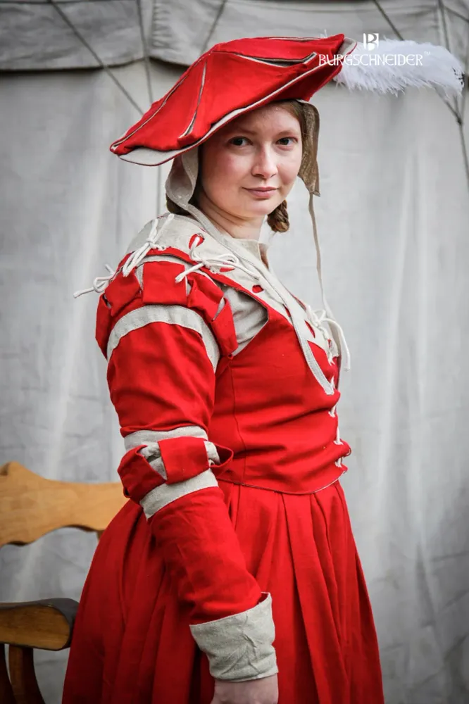 Distributieriem Landsknecht Sleeves Stripes Flora Red/Natural S