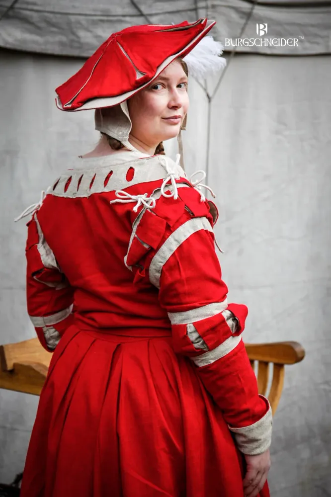 Distributieriem Landsknecht Sleeves Stripes Flora Red/Natural S