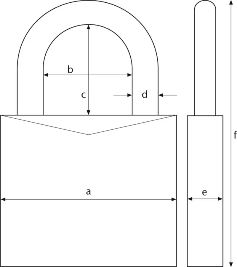 Abus cilinder hangslot 65/50 - 50mm - gelijksluitend op nr. KA0505