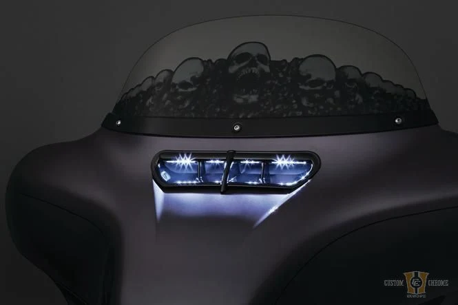 Zwaar Weer Fairing Vent Accent Light Verchroomd LED Harley-Davidson