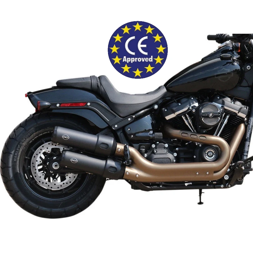 Compacte Silenciadores Slip-On Grand National Para Harley-Davidson Fat Bob M8