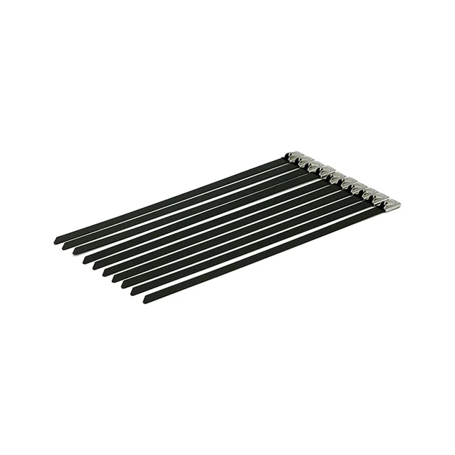 Laadklepstep Abrazaderas De Escape 8" Largo Inox Negro Para Harley-Davidson