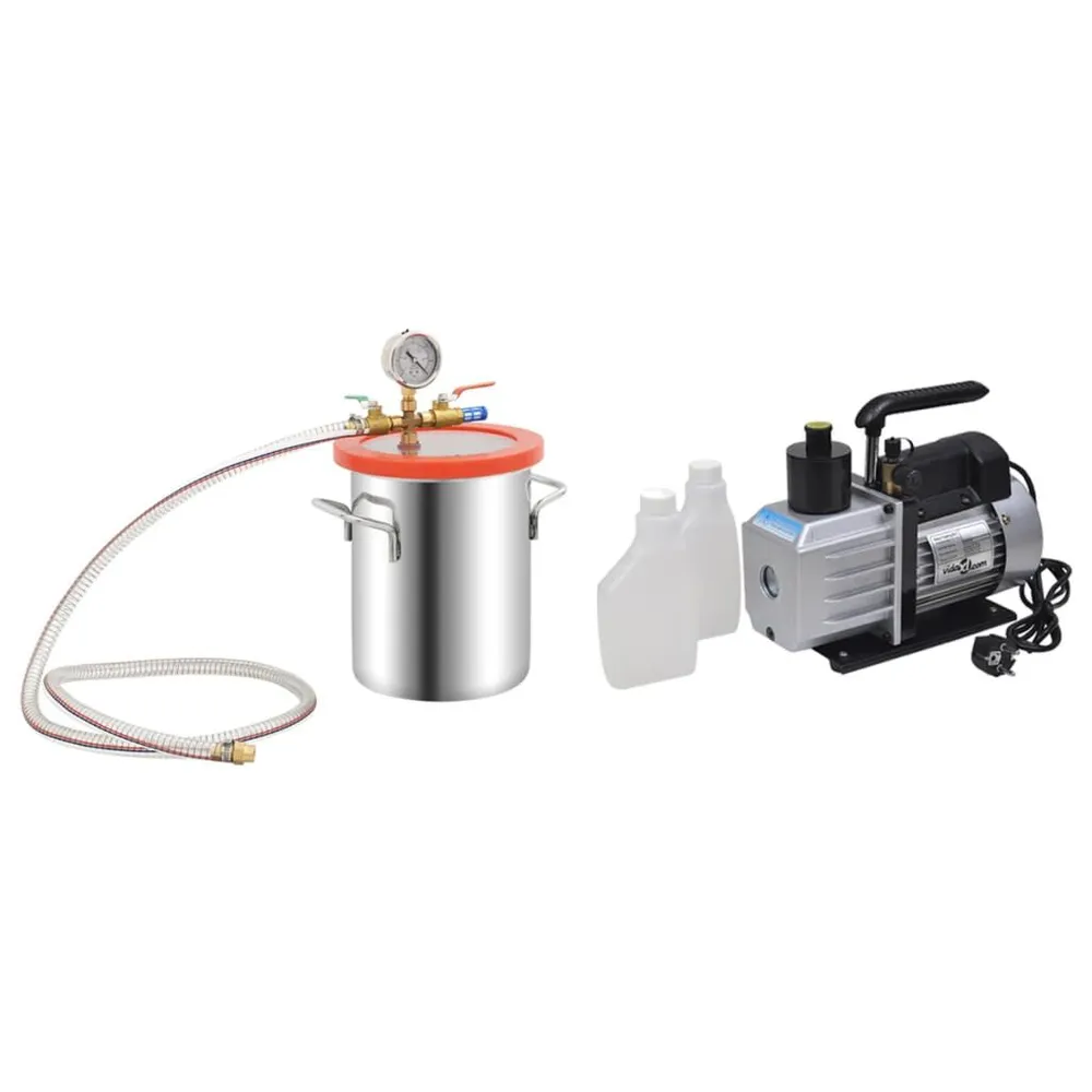 Airco Leegloop Vacuümkamer met 2-traps pomp 5,5 L