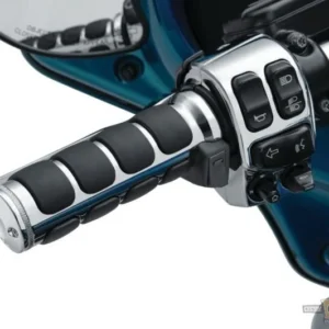 ISO Warm Grips Chrome 1" Dual Cable Harley-Davidson