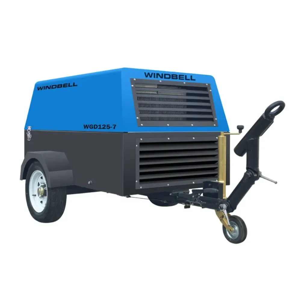 Windbell WGD125 125 CFM 35 HP Trailer Air Compressor
