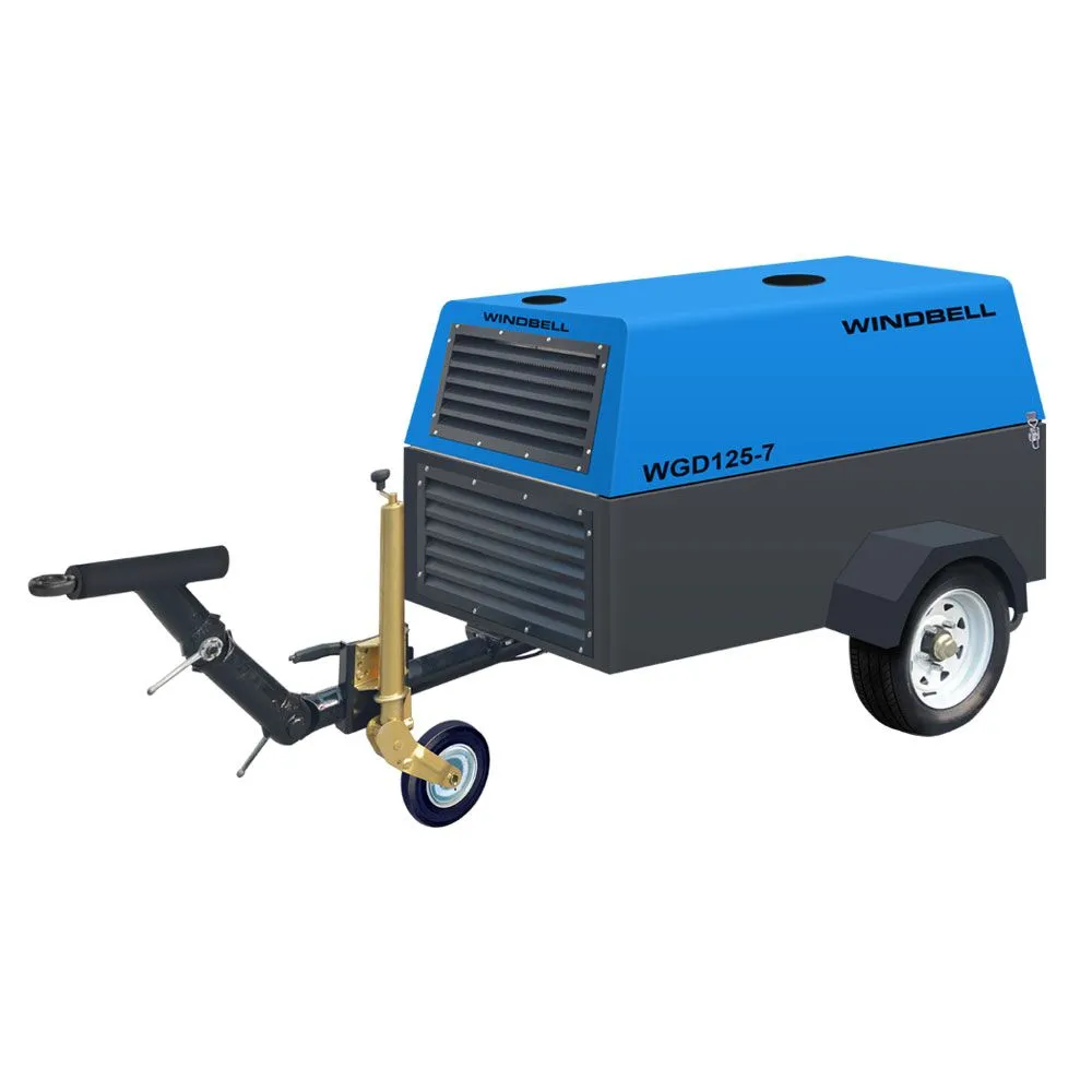 Windbell WGD125 125 CFM 35 HP Trailer Air Compressor
