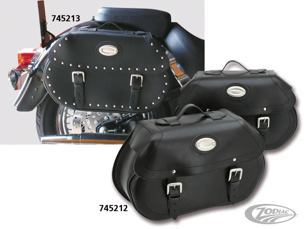 K-Drive saddlebagkit F*ST86-06 Echt leer Harley-Davidson