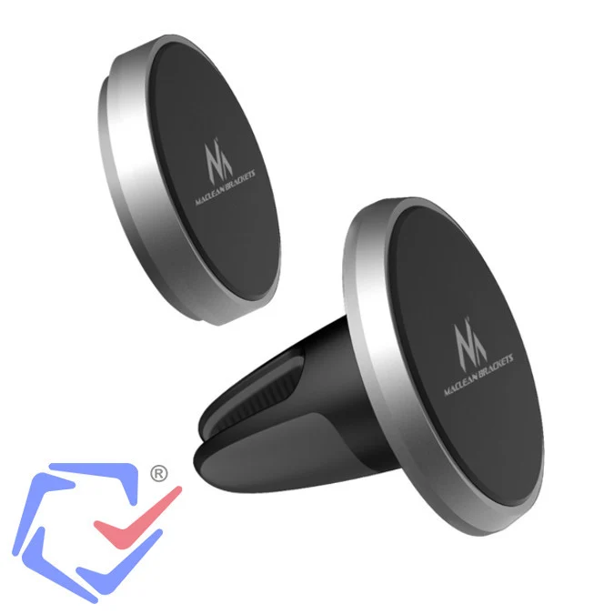 Maclean MC-746 Magnetic Car Mobile Phone Holder Comfort Series, Air Vent Mount, Lichtmetaal