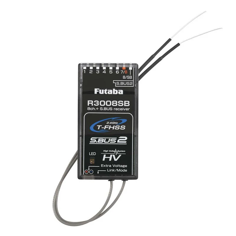 Futaba R3008SB Receiver - T-FHSS Telemetry System 8-Channel + S.Bus Receiver Aircraft Models