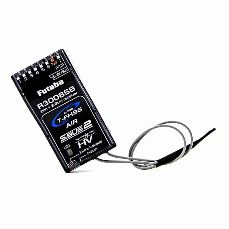 Futaba R3008SB Receiver - T-FHSS Telemetry System 8-Channel + S.Bus Receiver Aircraft Models