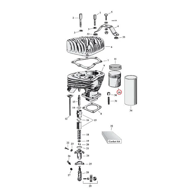 Piston Kit +.050 Rings Harley-Davidson