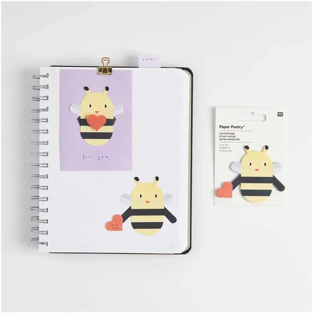 Remschijfslot Rico Design - Notas Adhesivas Abejas - 5 notas