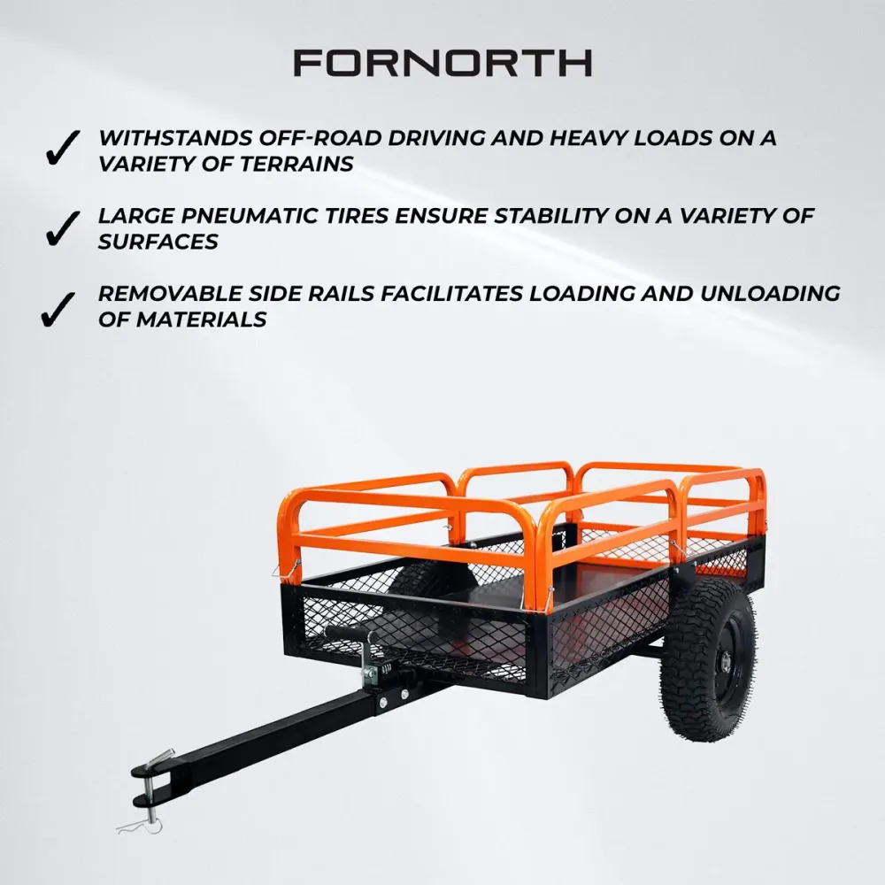 Fornorth ATV Trailer 223x90x129cm met afneembare kogelkop