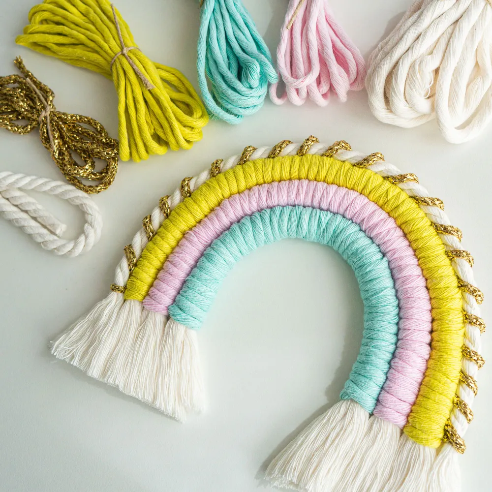 Como fazer um Arco-íris de macramé - Kit DIY