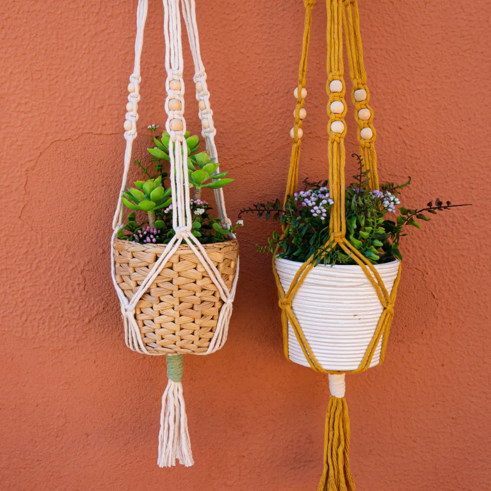 Como fazer um Cachepot de macramé - Kit DIY