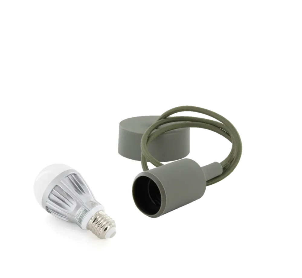 Khaki hanging kit + bluetooth LED bulb