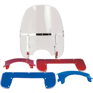 Kit De Parabrisas FL60-84 Transparente Con Azul Para Harley-Davidson