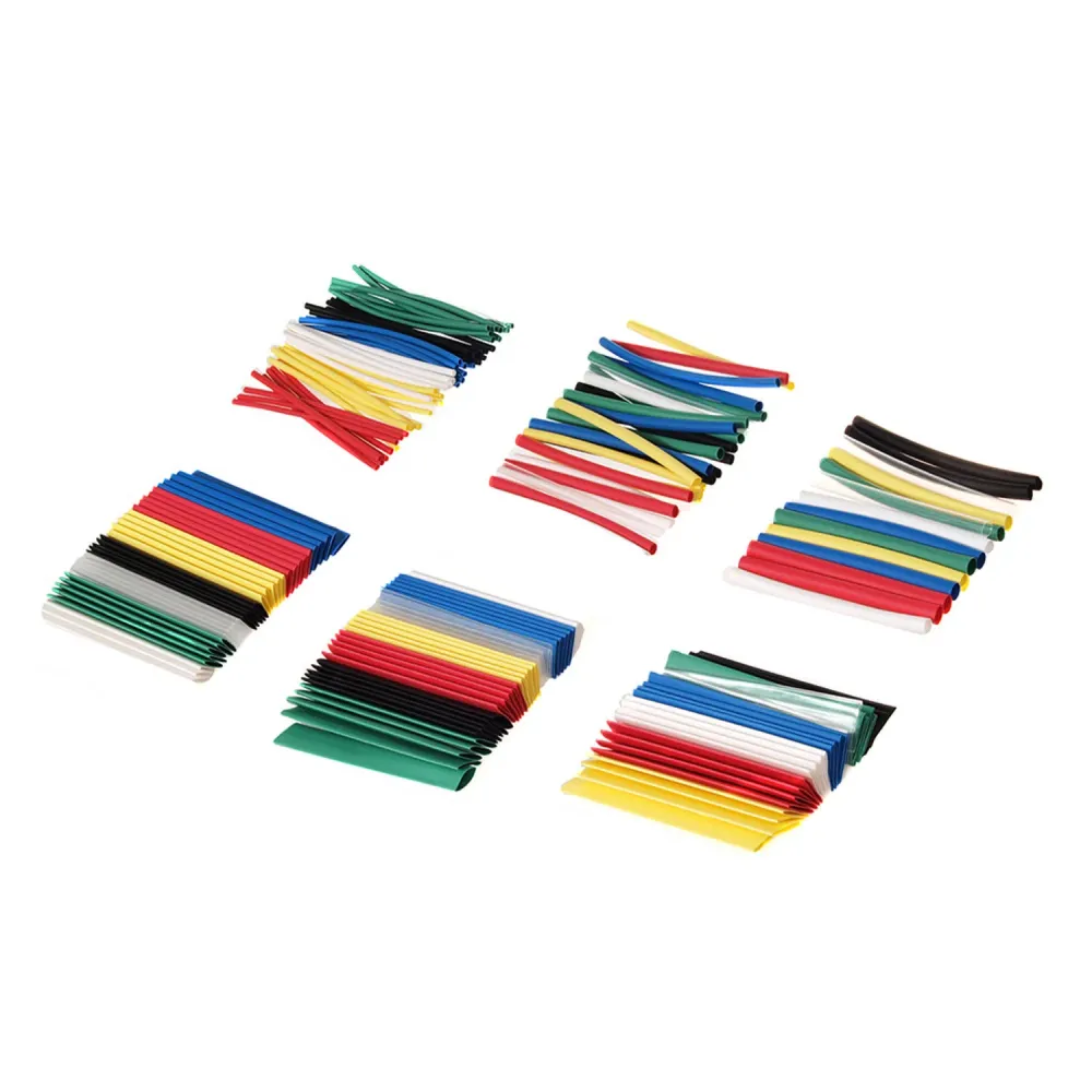 Set Maclean krimpkousen, 7 kleuren, lengte 95 mm, breedte 2 mm, 4 mm, 6 mm, 8 mm, 10 mm, 12 mm, 196 stuks, MCTV-679