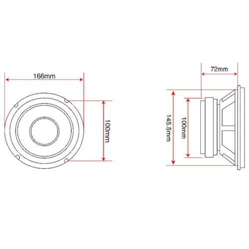 Autoluidspreker -165 200W 8Ohm 6.5 "Blaas 1 stuk