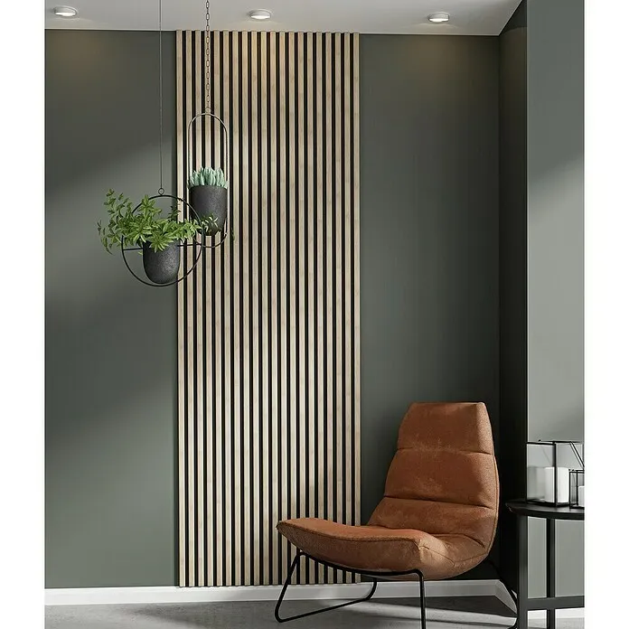CanDo Akoestische panelen Decowall Acoustic Eiken - Eiken, 260 x 30 cm, 2 st., Breedte latjes: 2,7 cm