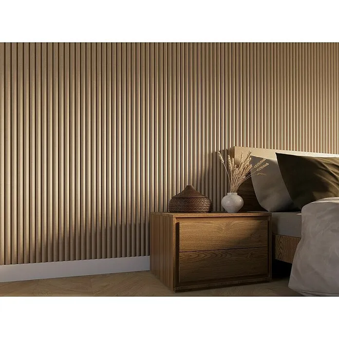 CanDo Akoestische panelen Decowall Acoustic Zand - l x b: 260 x 30 cm, Hoogte: 1,9 cm, Zand