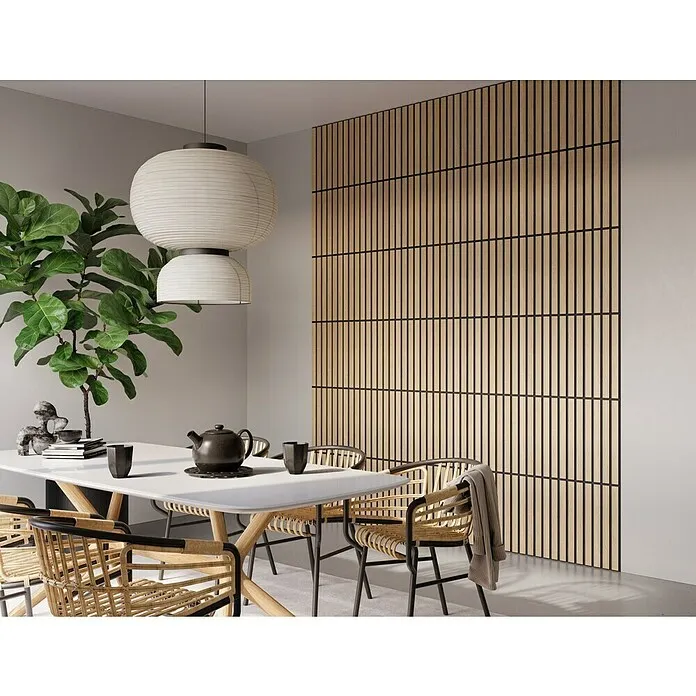 CanDo Akoestische panelen Decowall Tile Natuur Eiken - Natuur Eiken, 50 x 50 cm, 4 st.