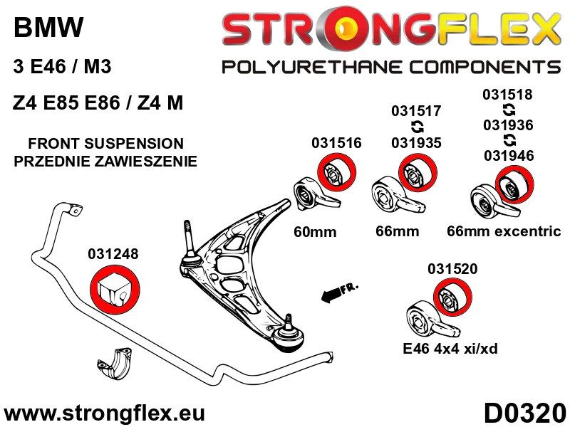 Full suspension bush kit - BMW > Serie 3 > IV E46 > E46 rwd|BMW > Serie 3 > IV E46 > E46 xi / xd|BMW > Serie 3 > IV E46 >...