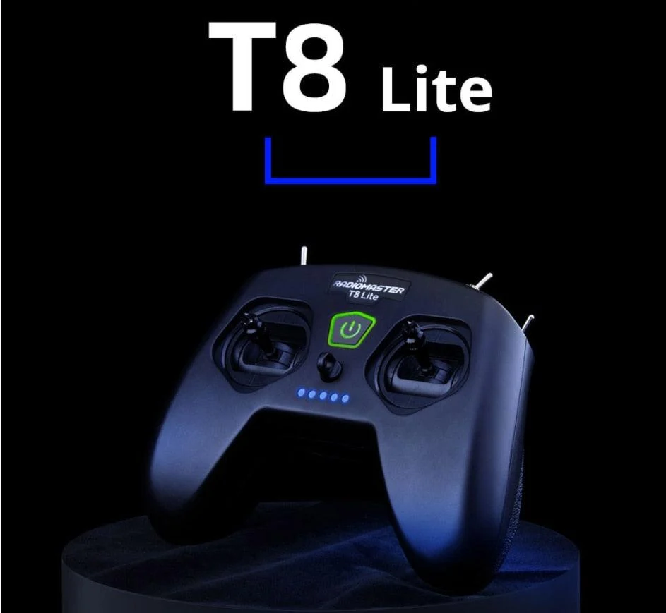 RadioMaster T8 Lite - 2.4GHz 8CH CC2500 D8 D16 V1 Protocol Potentiometer Sensor Gimbal USB-C Charging Radio Transmitter