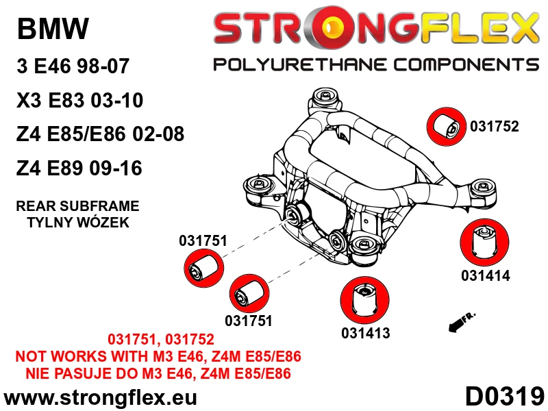 Rear differential rear mount bush - BMW > Serie 3 > IV E46 > E46 rwd|BMW > Serie 3 > IV E46 > E46 xi / xd|BMW > Serie 3 >...