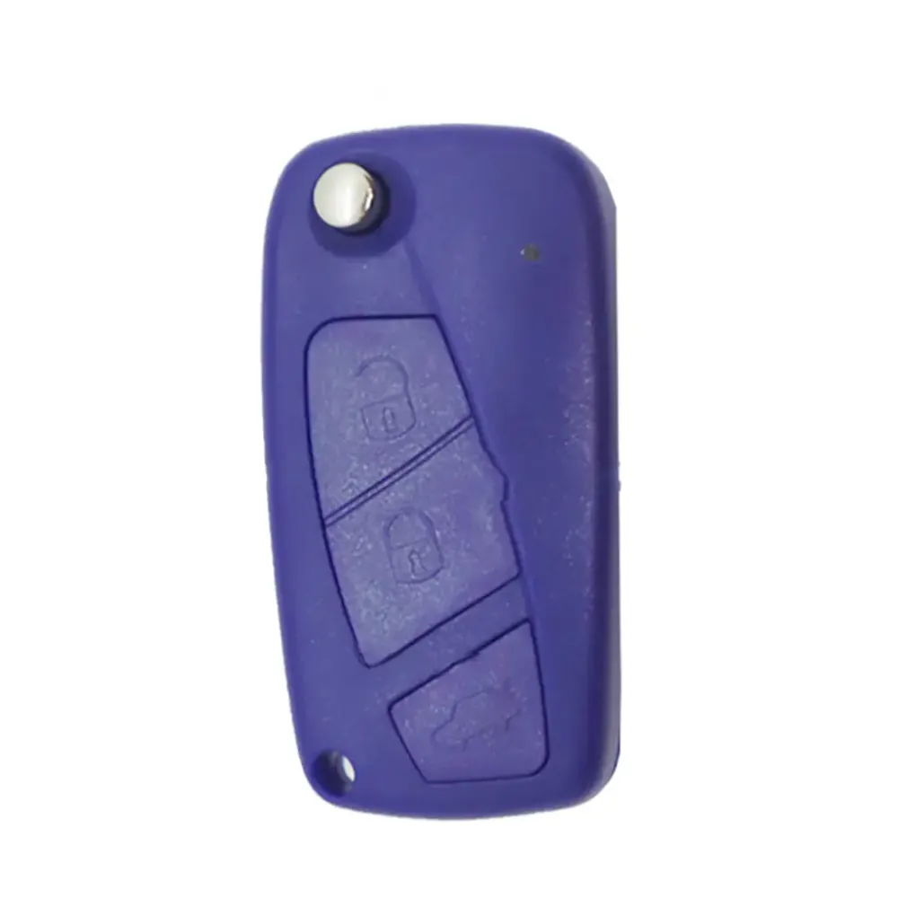 Folding Remote Control Shell 3 Buttons Fiat / Iveco / Peugeot - Sip22 Profile Zeeblauw