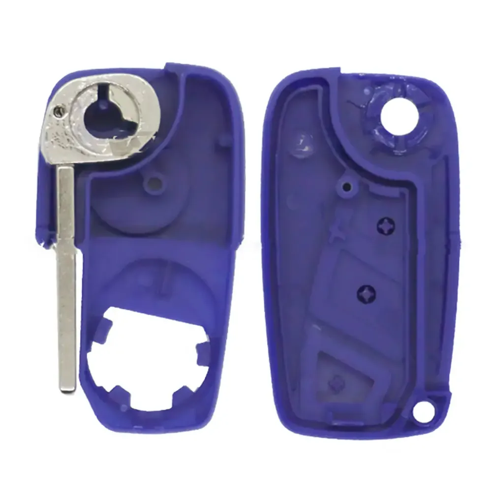 Folding Remote Control Shell 3 Buttons Fiat / Iveco / Peugeot - Sip22 Profile Zeeblauw