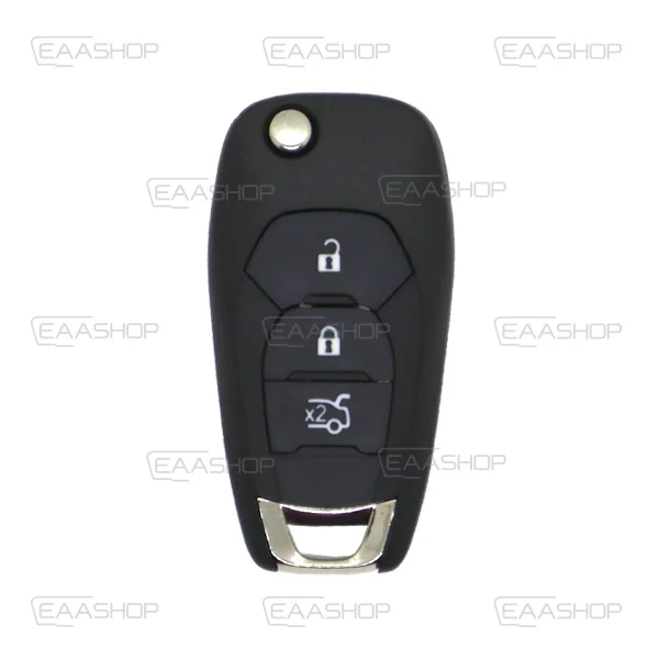 Folding Remote Control Shell Chevrolet 3 Button - Hu100 Profile