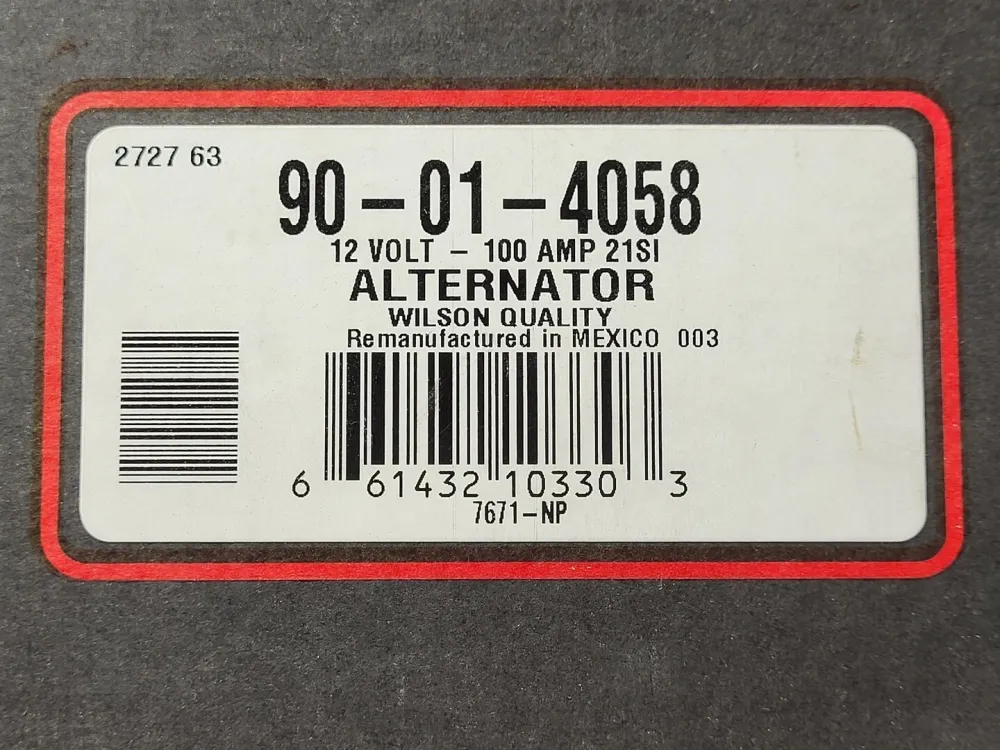 Alternator 12V, 100A, 21SI, 90-01-4058
