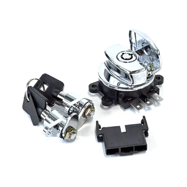 FLHR ignition switch & saddlebag lock kit. Metaalglans