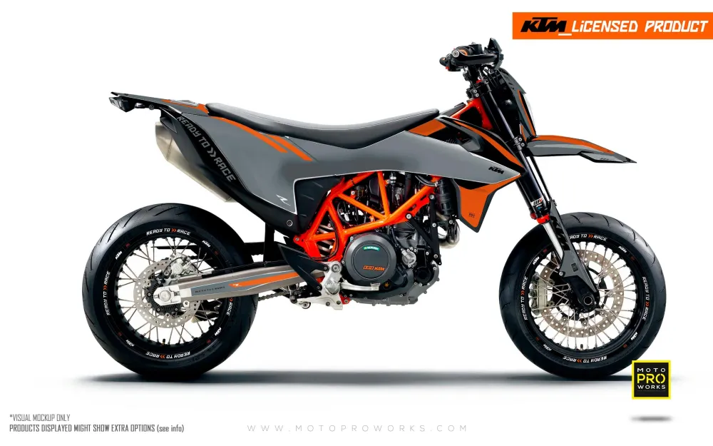 KTM GRAPHICS - "Trac" (grey/orange)