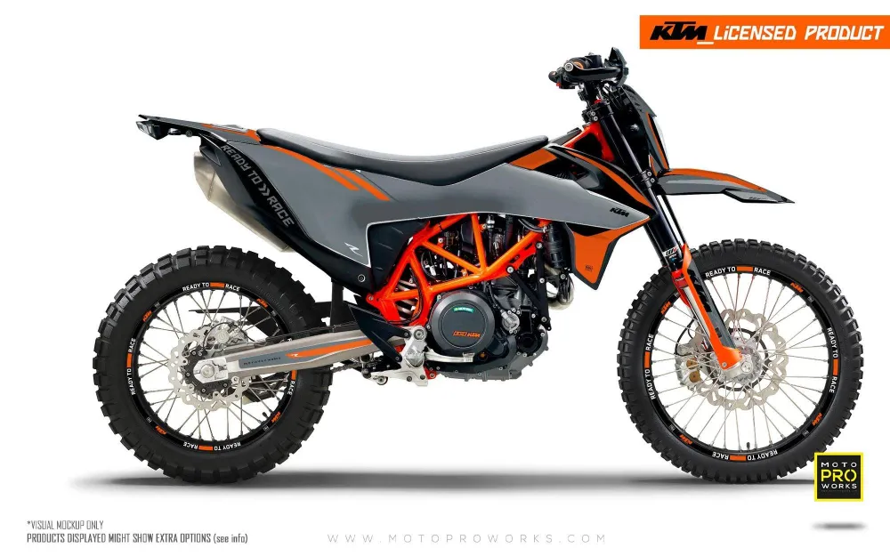 KTM GRAPHICS - "Trac" (grey/orange)