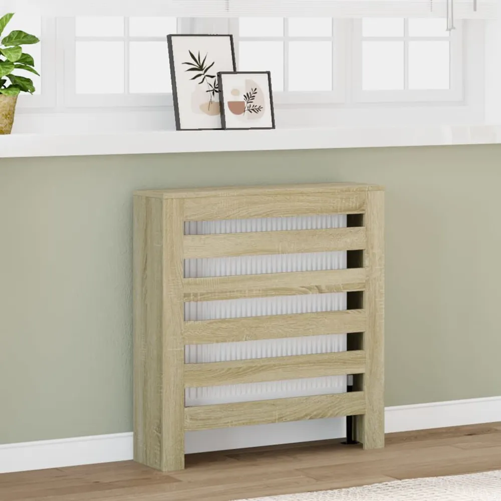 Radiatorombouw 78x20x82 cm bewerkt hout sonoma eikenkleurig