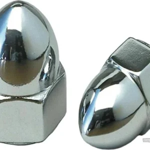 Acorn Nut Set Verchroomd 7/16"-14 UNC Harley-Davidson