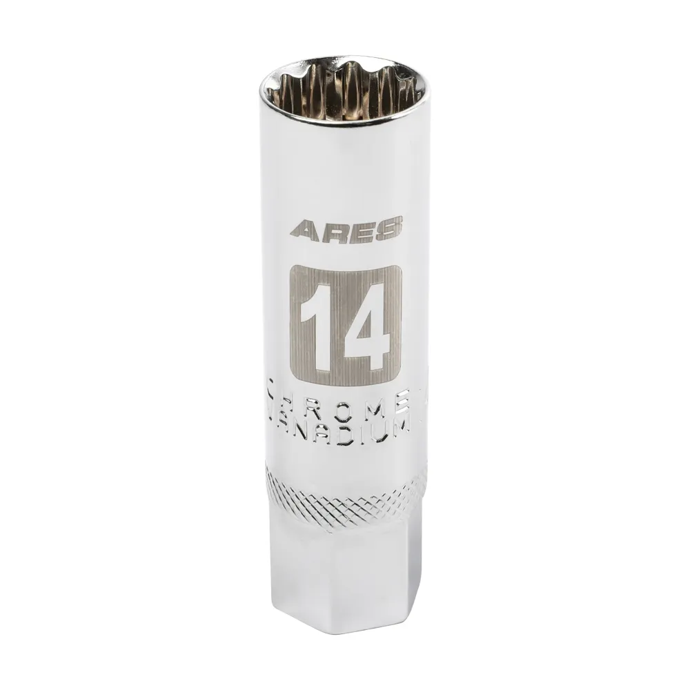 ARES 11017 - 14mm 3/8-inch Drive Ijl Wall Magnetic Spark Plug Socket