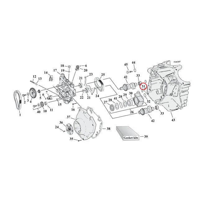 Cometic O-Ring, Crankcase To Cam Support Harley-Davidson