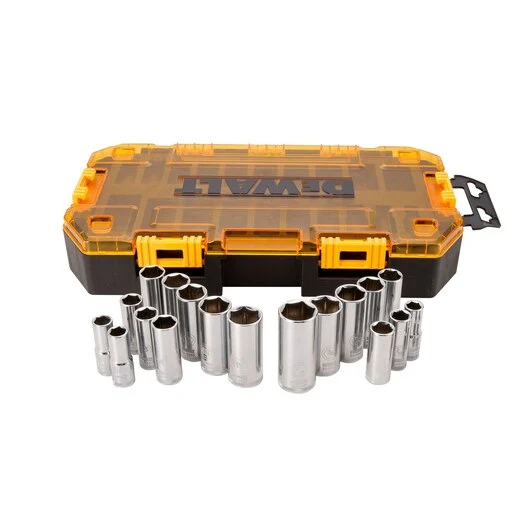 DEWALT 20 Piece 3/8 Drive Deep Combination Socket Set
