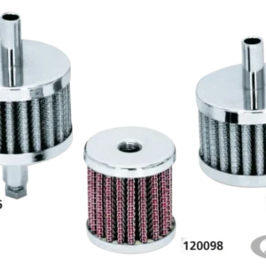 GZP Chr crankcase breather fits 3/8" hos Harley-Davidson