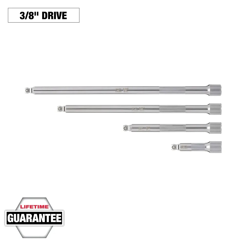 MILWAUKEE 4 PC. 3/8" Drive Wobble Extension Set