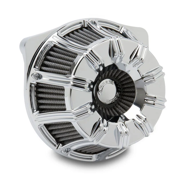 Arlen Ness, Kit De Filtro De Aire Invertido 'Calibre 10'. Cromo Para Harley Davidson met afdichtingsrand