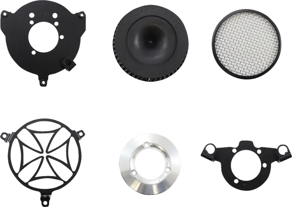Kit De Filtro De Aire Cruzado Negro Para Harley Davidson met anti-bacteriële coating