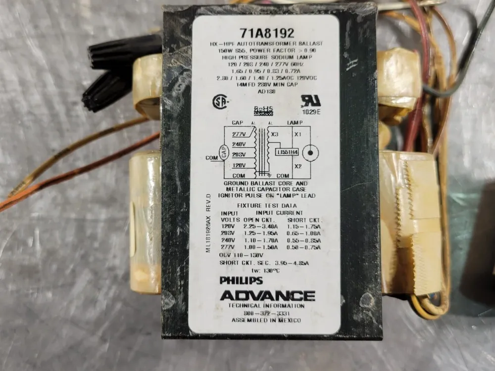 120 Volts 150W Core & Coil Ballast Kit 71A8172-001D - Directe Montage