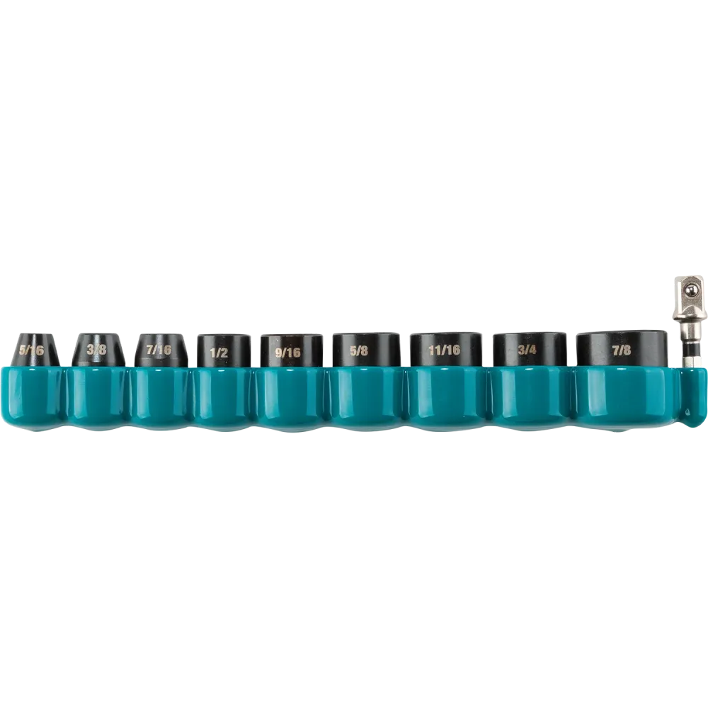 MAKITA IMPACT XPS® 10 PC. 3/8" Drive 6‑Point SAE Impact Socket Set w/ Normaal Socket Adapter
