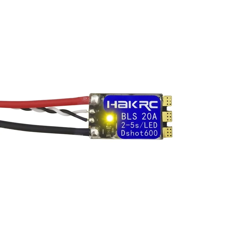 HAKRC BLS 20A BLHeli_S ESC Instelbaar LED – 2–5S, DShot600, Damped Light, FPV Racing Ready