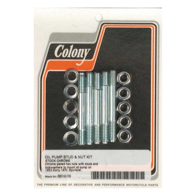 Colony, Oil Pump Mount Kit Oem Style. Chroom Harley Davidson
