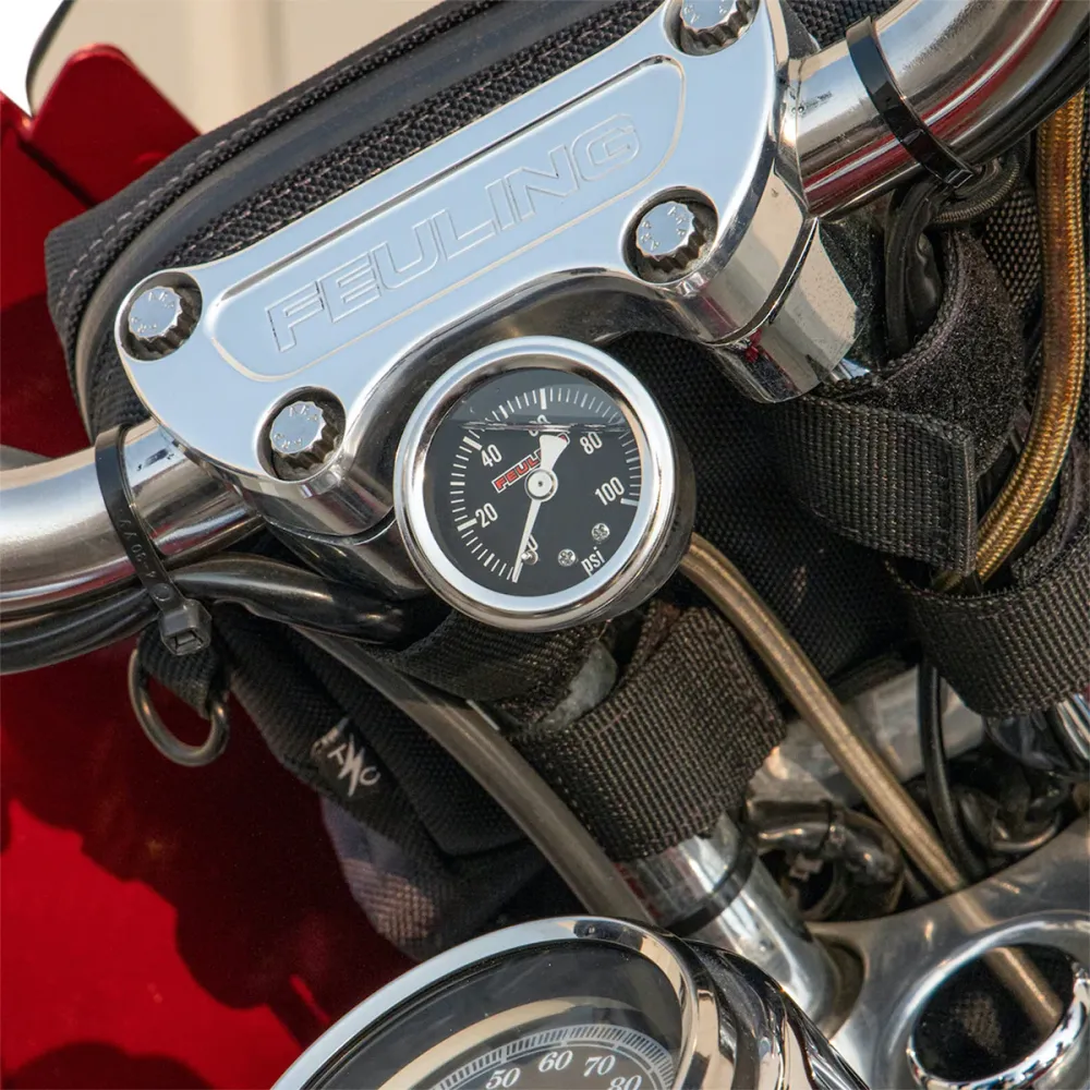 FEULING REMOTE OIL PRESSURE GAUGE/LINE KITS HARLEY DAVIDSON